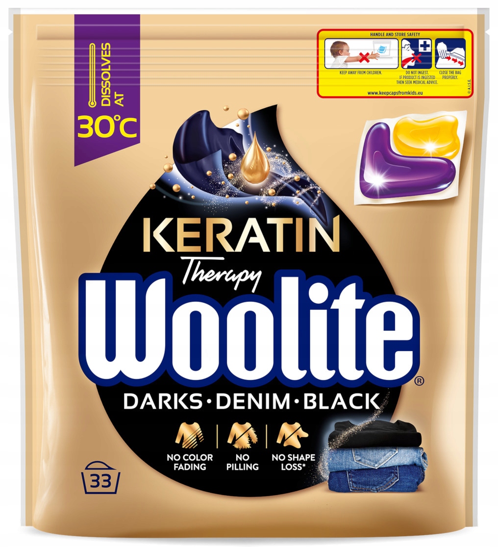 

Kapsułki do prania Woolite Dark z keratyną 33 szt
