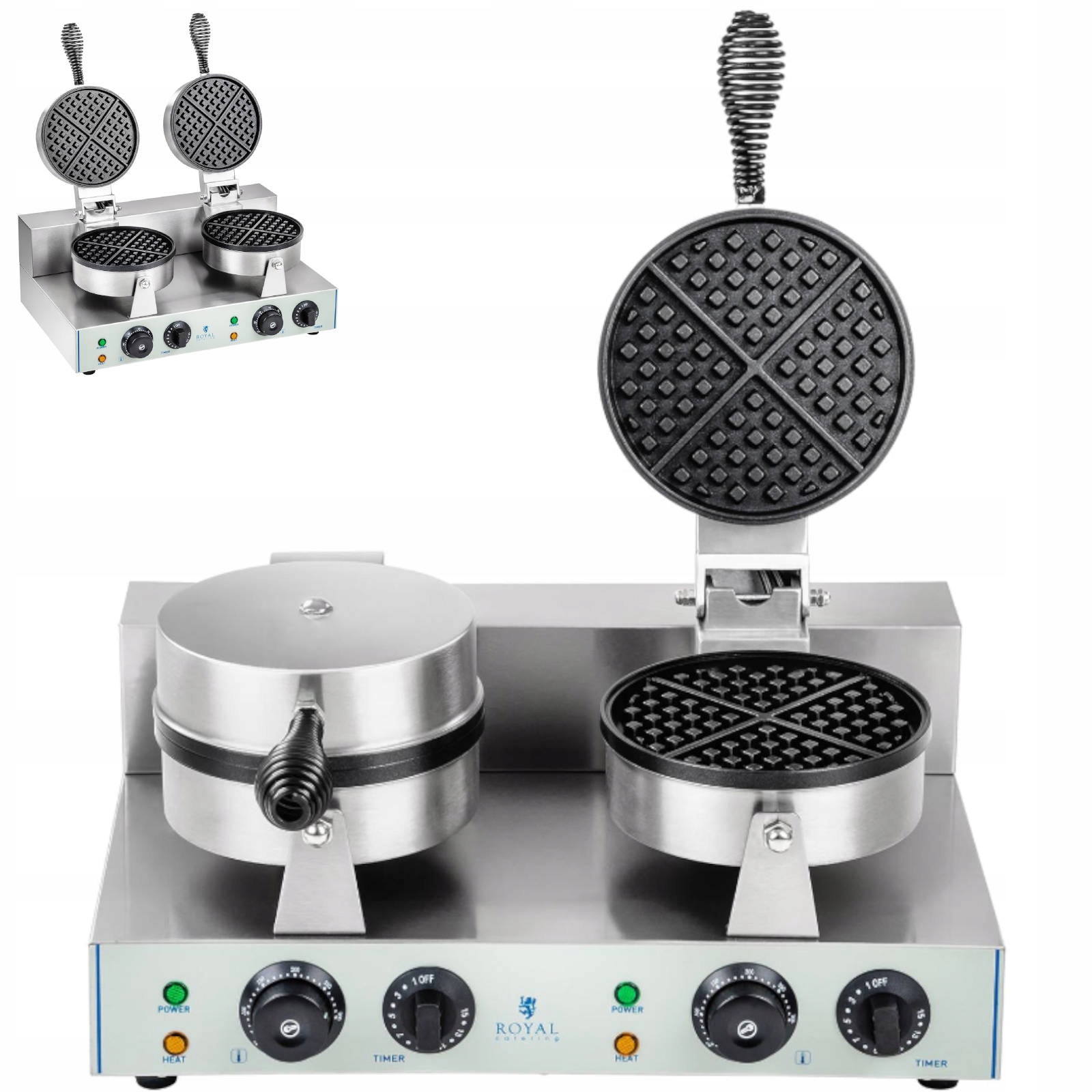 Vaflovač Kulatý Dvojitý Gastronomický Teflon Vafle Průměr 18,5 CM