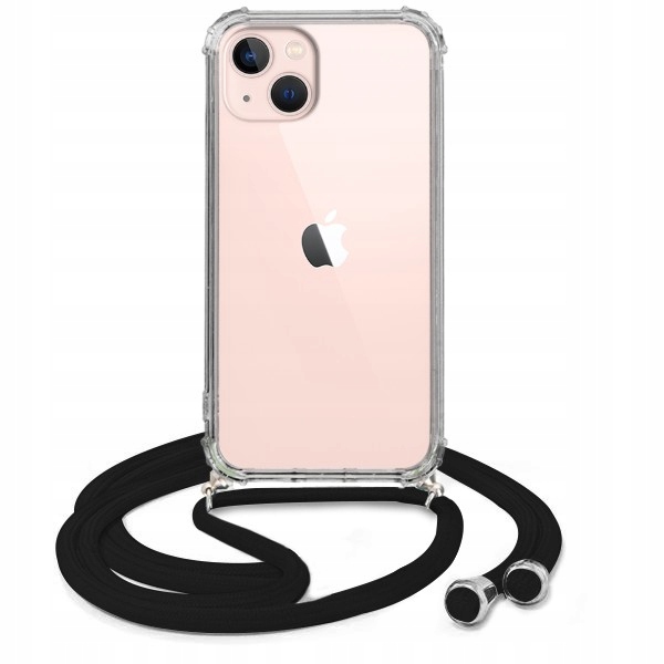

Etui Crossbody Iphone 13 Czarny Sznurek Ochronne