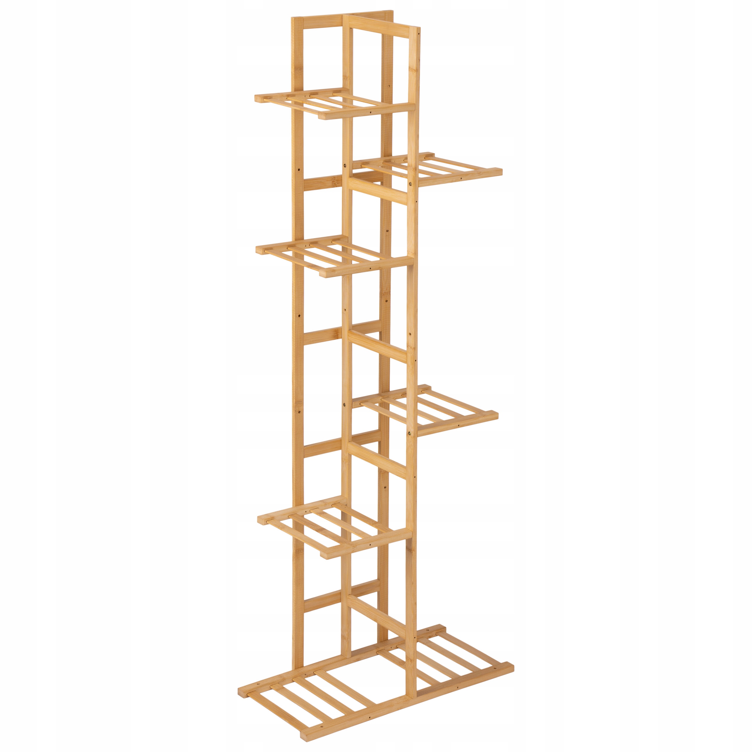 Držák Na Květináč Bambusový Stojící Regál Na Květiny Rostliny Víceúrovňový 7 Polic