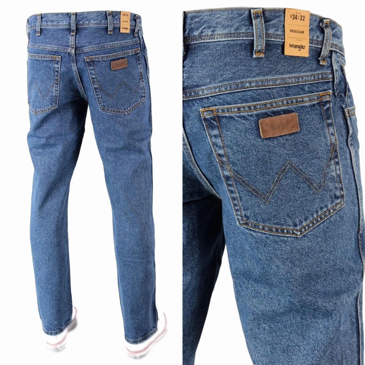 

Wrangler Regular Fit Jeans 100% Bawełna W32 L30