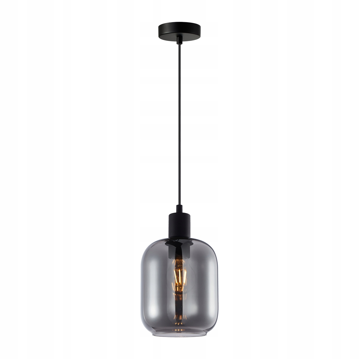 Závěsná lampa Italux Zona černá sklo E27 moderní 40W