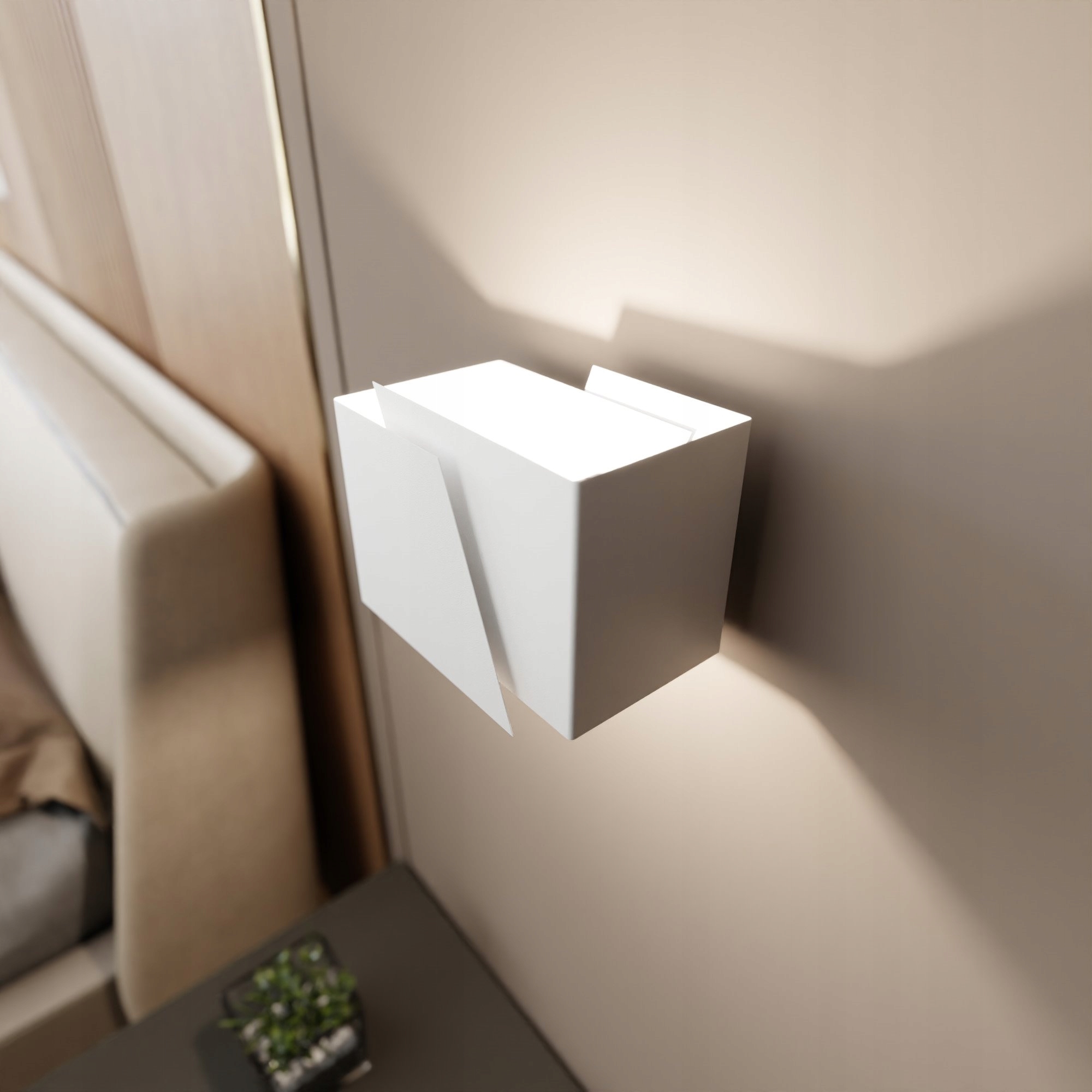 Nástěnná lampa v klasickém stylu z dvojitého lichoběžníku Frost předsíň 8W