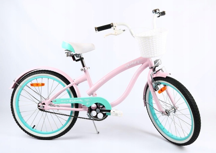 Rower dla Dziewczynki z Koszykiem 5 Lat Różowy 20" Cali BMX CRUISER Różowy Model Rower Dziecięcy dla Dzieci BMX CRUISER