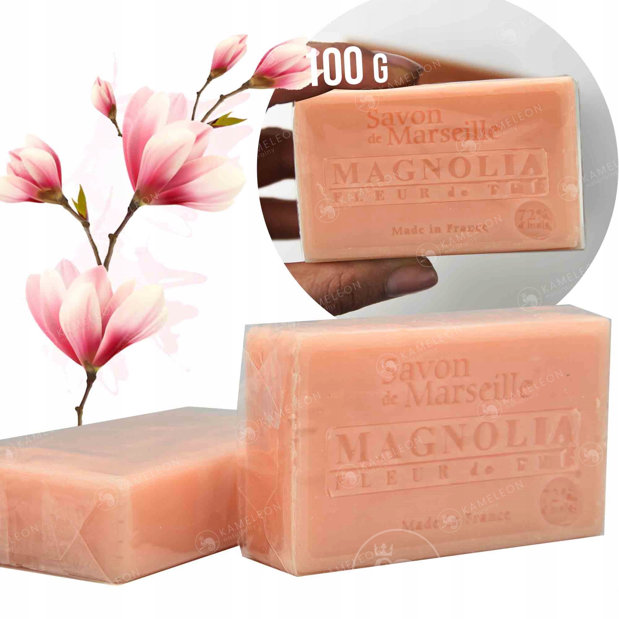 

Mydło Marsylskie Magnolia Kwiat Herbaty 72% 100G