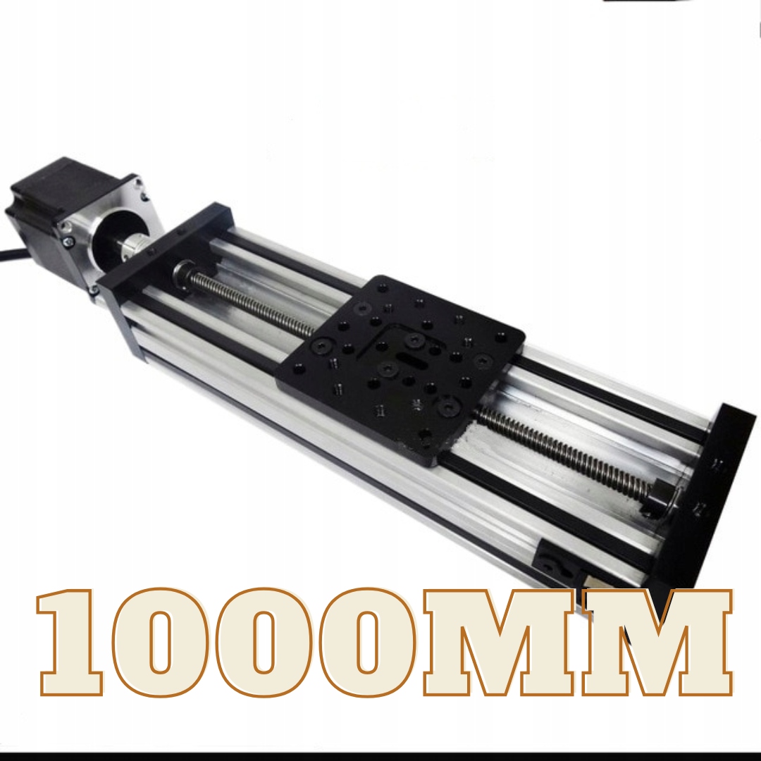 Lineární vedení Cnc lineárního vozíku 1000 mm NEMA23-2,45Nm Stříbrný Rtr TR8x8