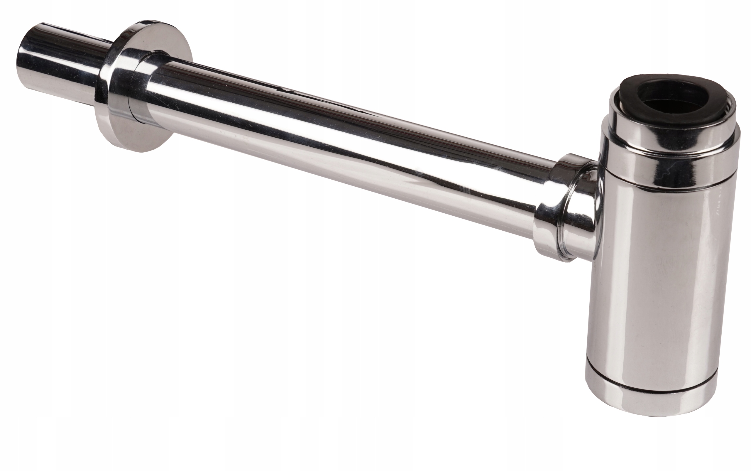 Umyvadlový Sifon Lahvový Mosazný Kulatý Ozdobný Chrom Jano