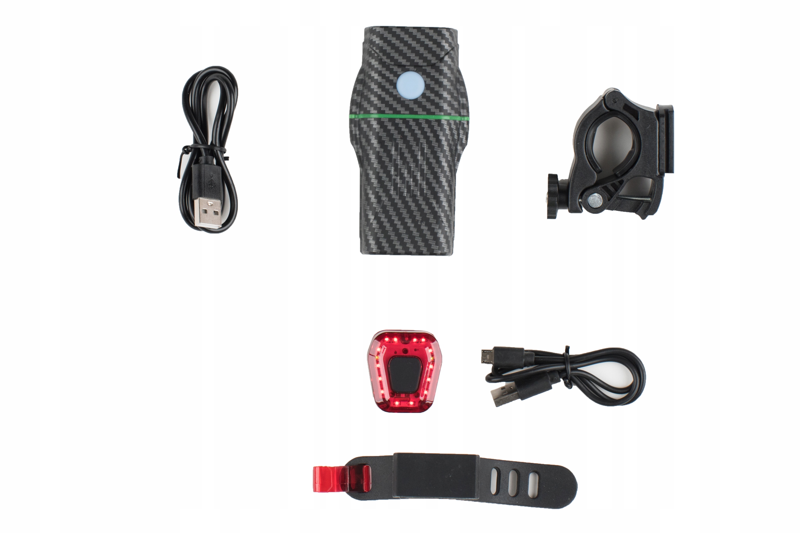 Oświetlenie rowerowe LED 600lm+akumulator 3000mAh