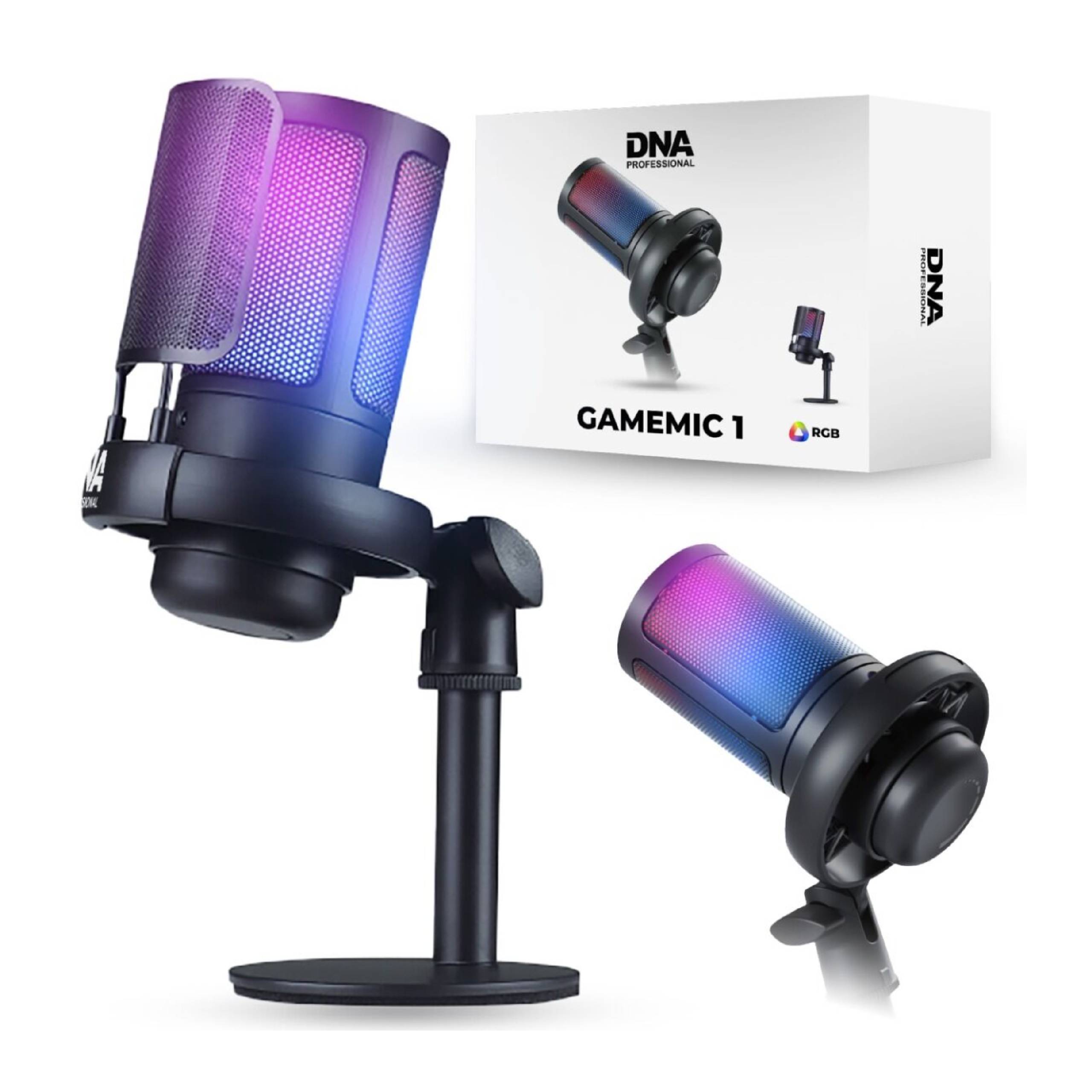 Mikrofon Do Komputera Gamingowy Studyjny Usb Rgb Pop-filtr Statyw