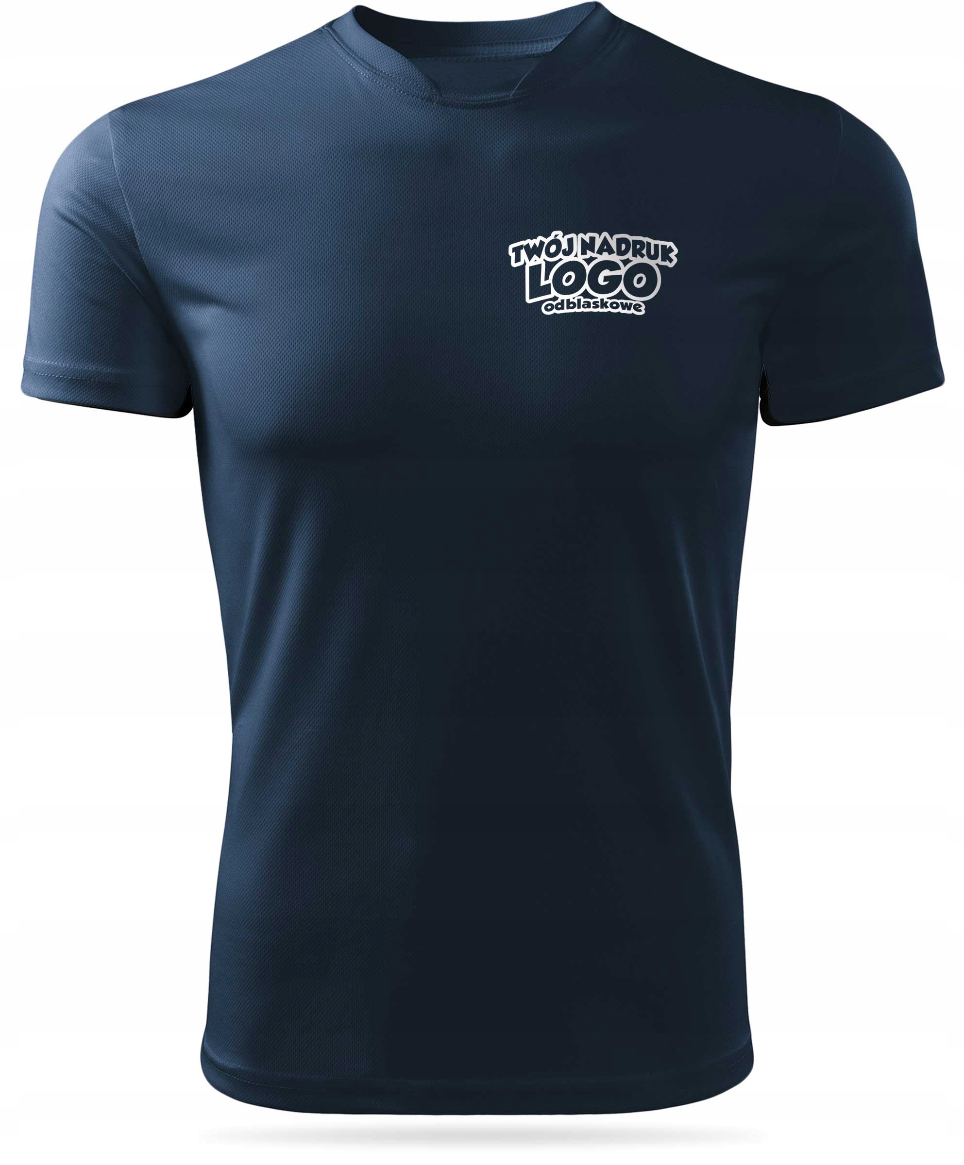 Koszulka T-shirt techniczna sportowa + swoje LOGO Dekolt okrągły