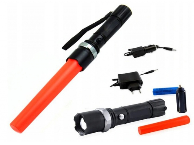 LATARKA TAKTYCZNA AKUMULATOROWA METAL LED POWER ZOOM Marka inna marka