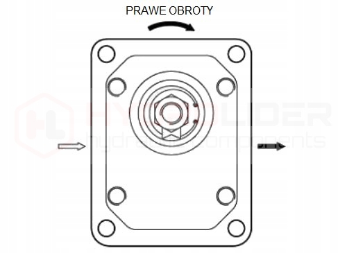 POMPA HYDRAULICZNA ZĘBATA PRAWA 16cm3 24L GR2 HYDROLIDER Producent części Hydrolider