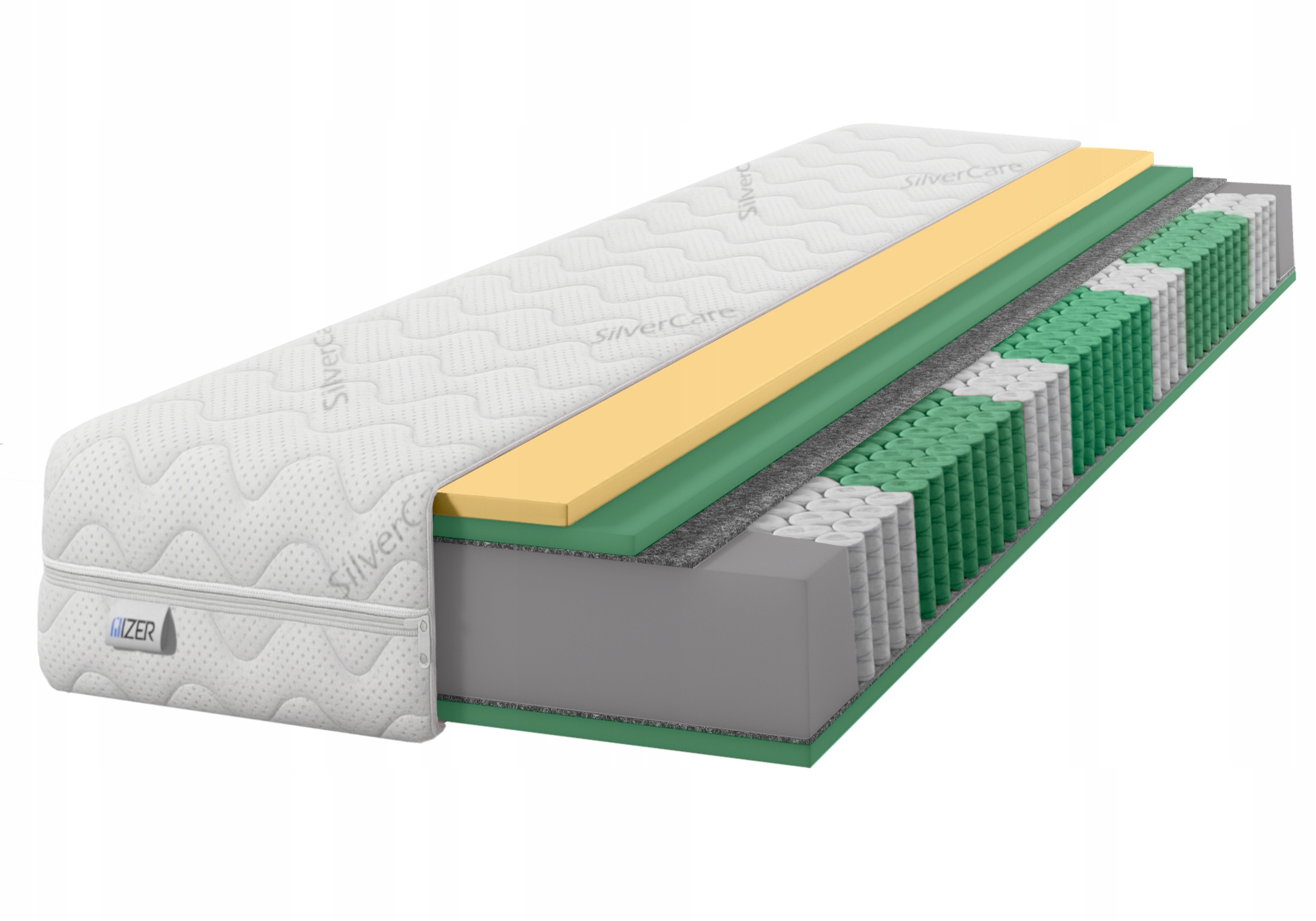 Pružinový matrac 120x200 Multipocket Visco Hr H3 H4 stredne tvrdý