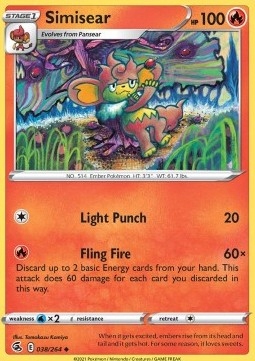 Pokemon TCG Simisear (FST 038)