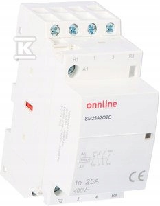 Stykač MOD.2NO+2NC 25A 230V Ac Onnline