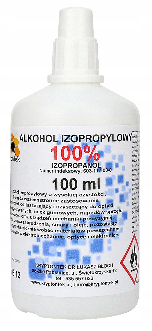 

Alkohol Izopropylowy Izopropanol Ipa 100ml 100% Za