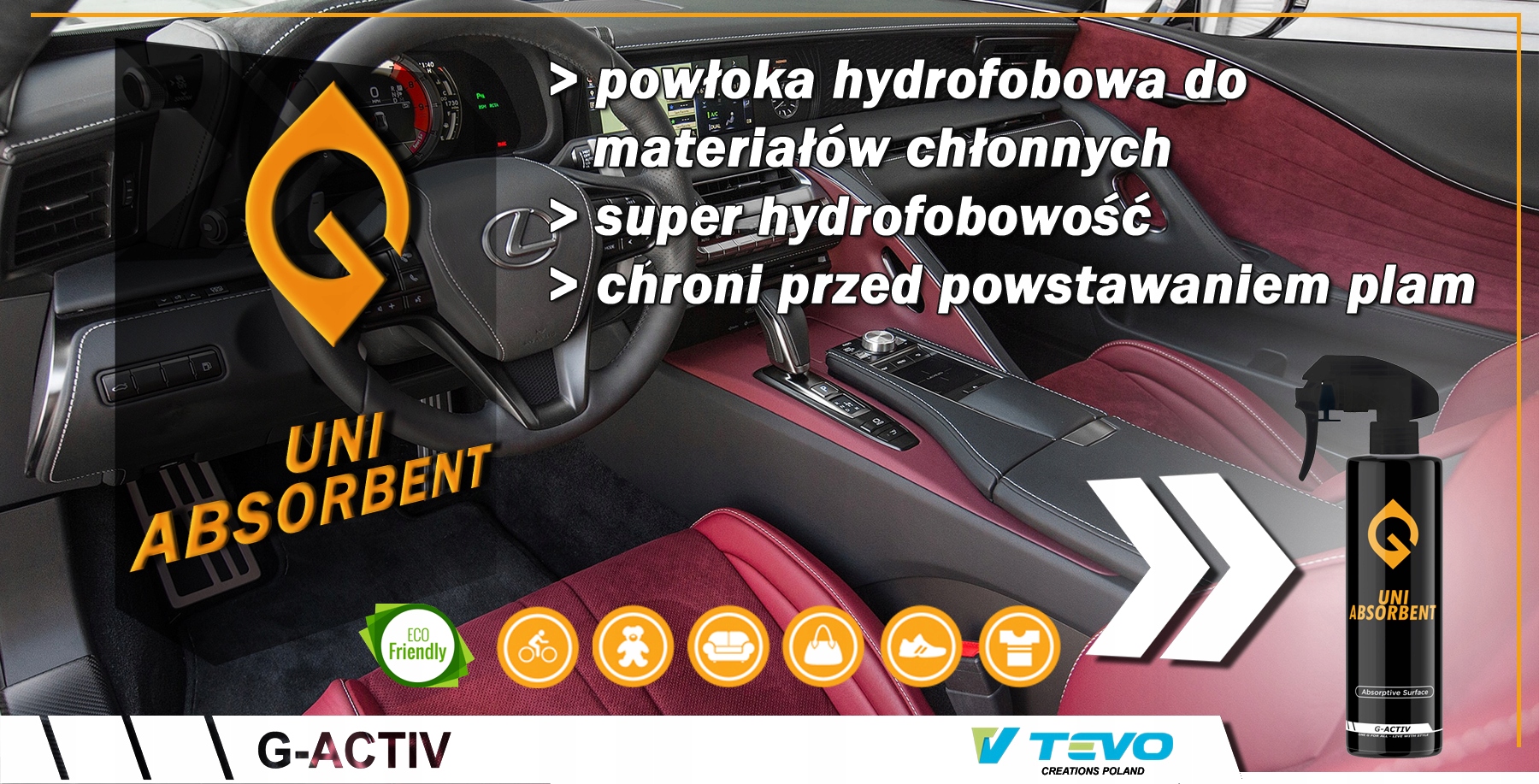 Tevo UniAbsorbent impregnat dach cabrio, tapicerka EAN (GTIN) 5903957707211