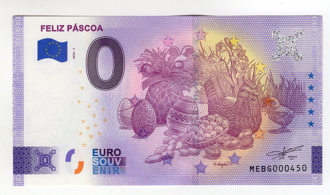 Portugalia, 0 euro 2022-1 Feliz Pascoa