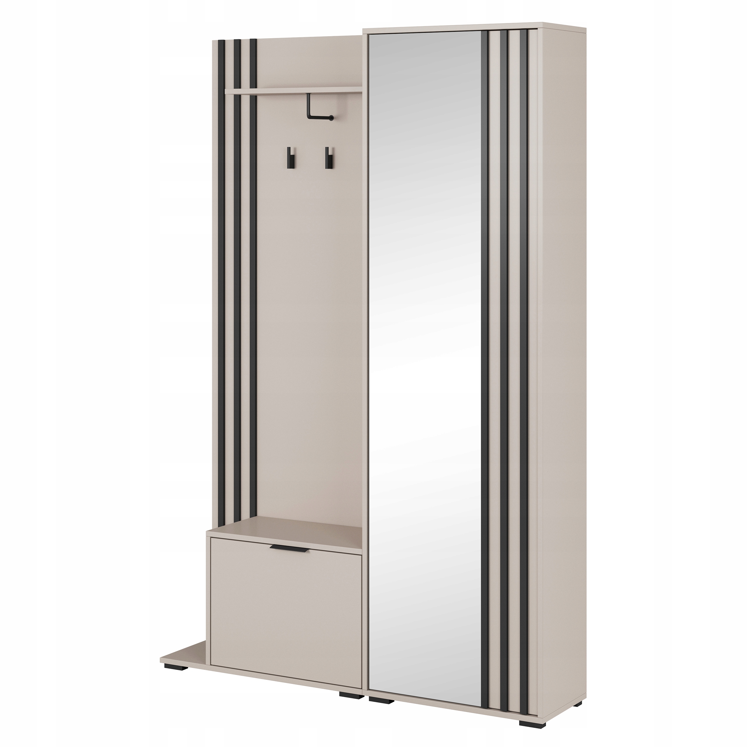 Šatní skříň Neliana 131/192/40 cm do předsíně Moderní Kašmír