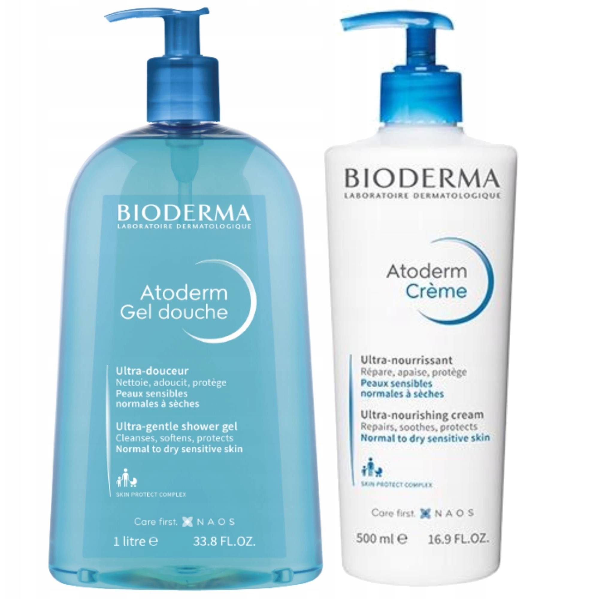 Bioderma Atoderm 1000 ml Żel Do Mycia Ciała Twarzy Krem Ultra Nawilżający