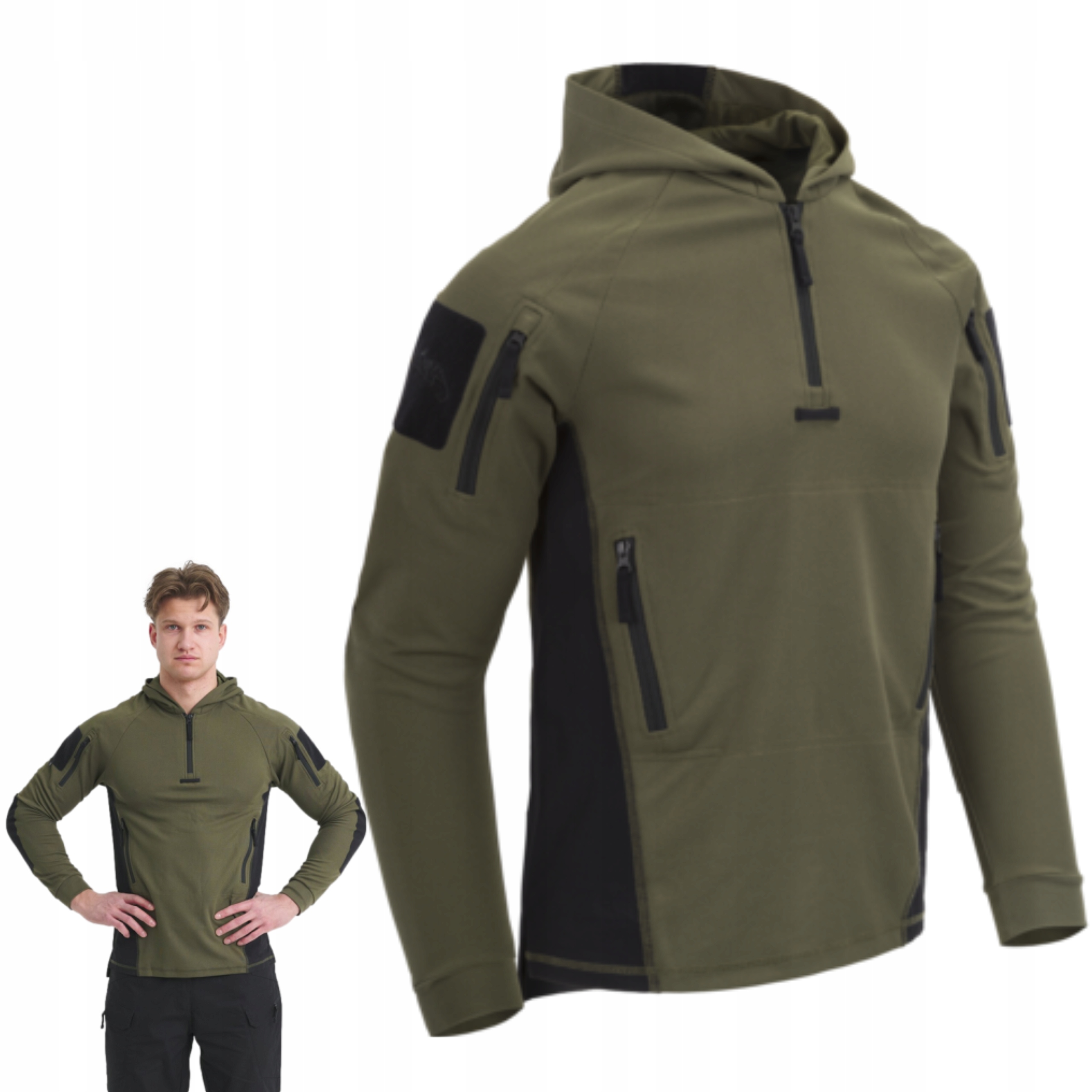 Pánská Mikina Vyztužená S Kapucí Range Hoodie Olive Green M