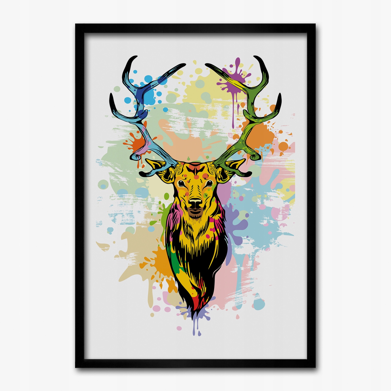 Obraz s rámom Mdf Jeleň grafika farby 70x100 cm