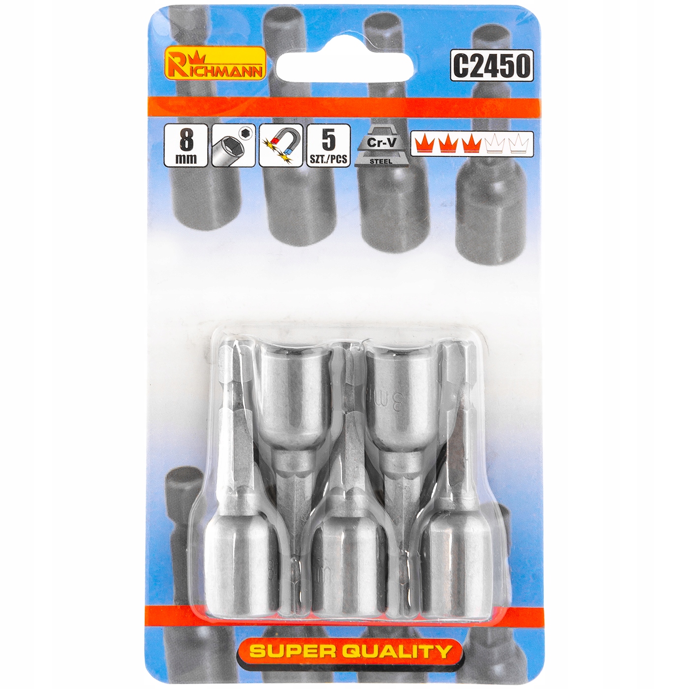 

C2450 Zestaw Magnetycznych Nasadek Farmer 5SZT