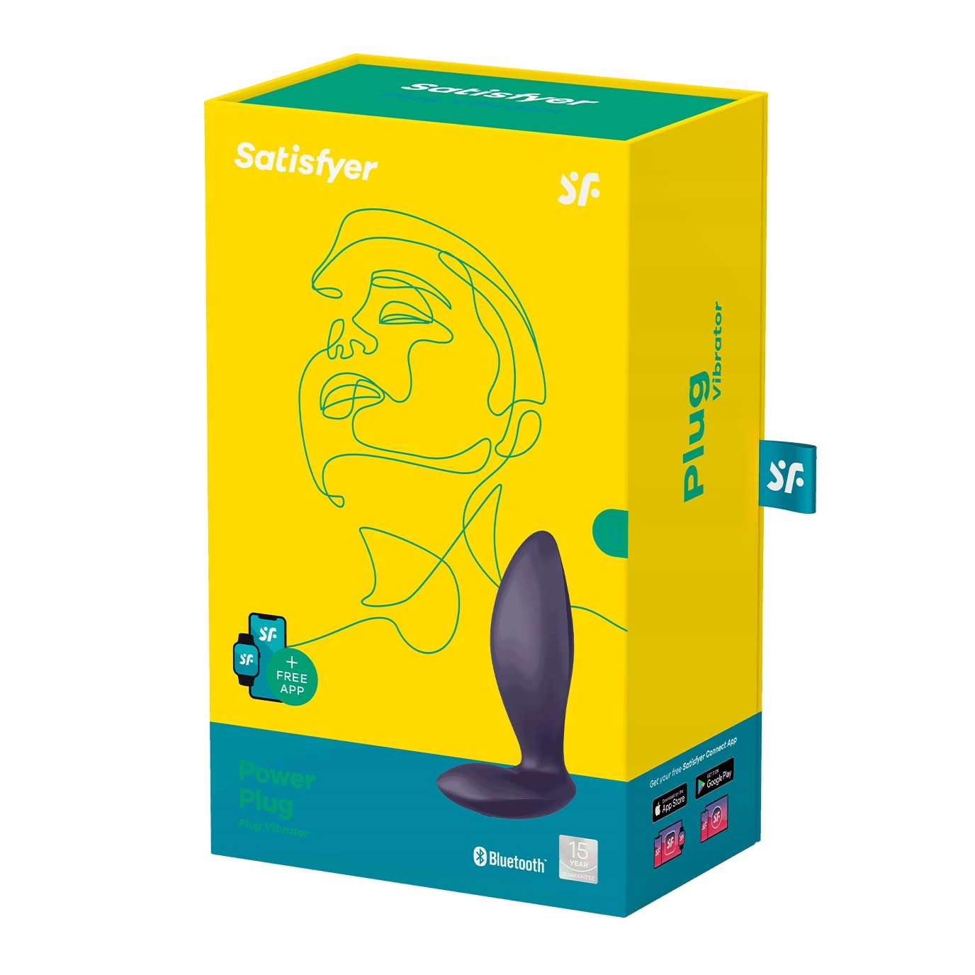 SATISFYER Wibrator Analny Silikonowy Z Aplikacją Wodoodporny IPX7