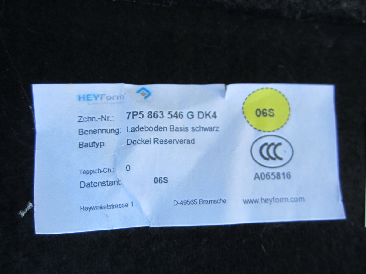 cover mats floor boot Porsche Cayenne S II 958 7P5 92A