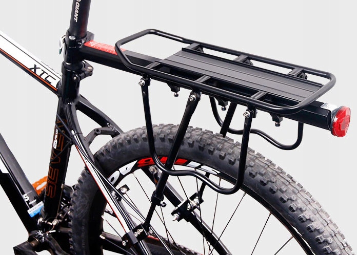 MOCNY TYLNY UNIWERSALNY BAGAŻNIK ROWEROWY ALUMINIOWY TURYSTYCZNY Pojemność 0 l