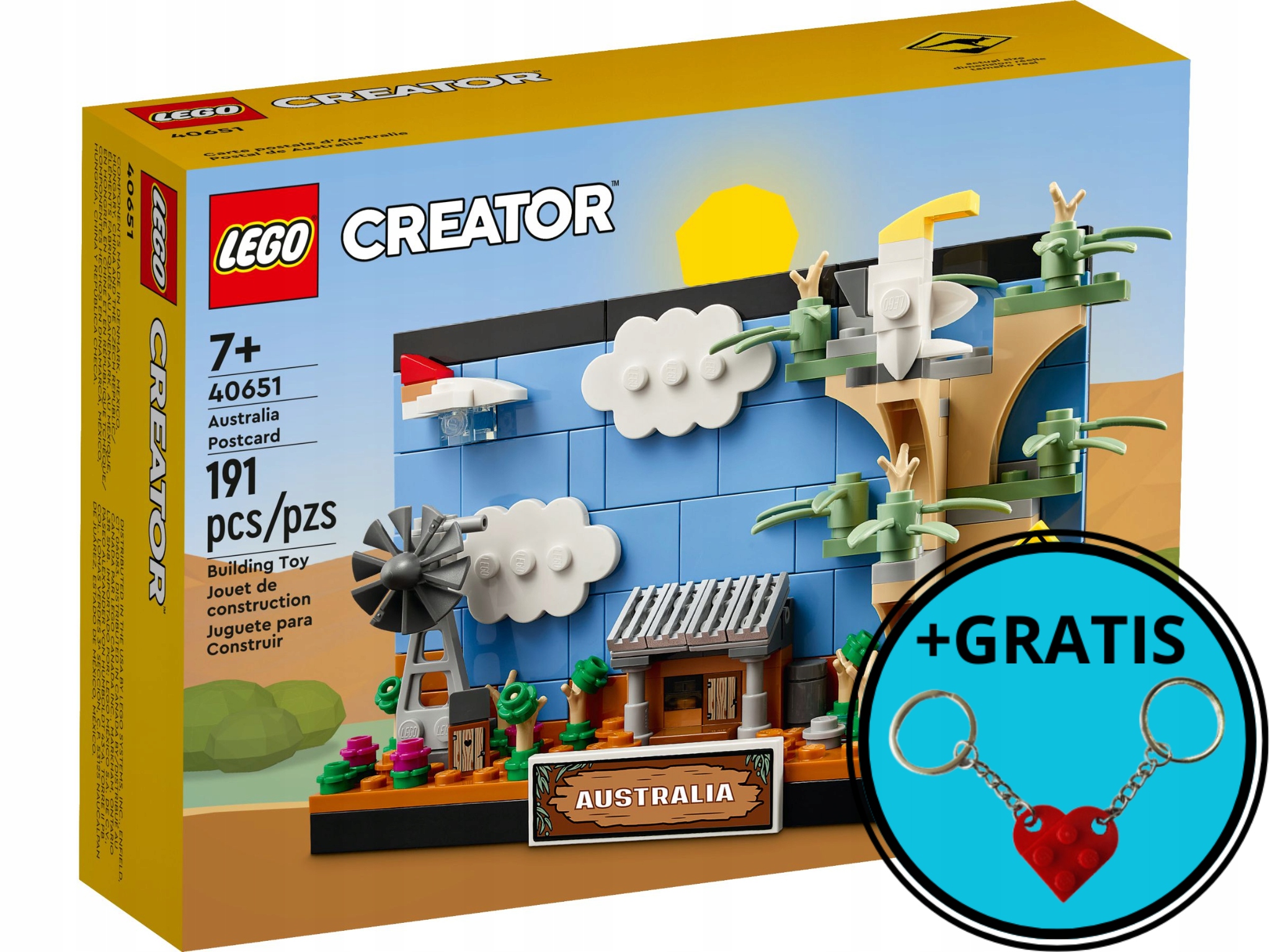 Lego Creator 40651 Pocztówka z Australii 2 x brelok Lego