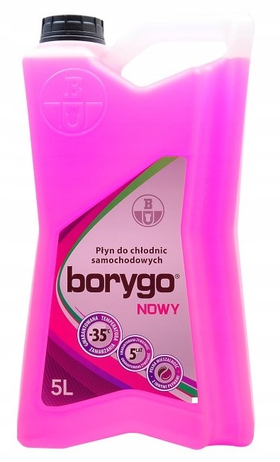Płyn do chłodnic Borygo Nowy 5L różowy gotowy -35C
