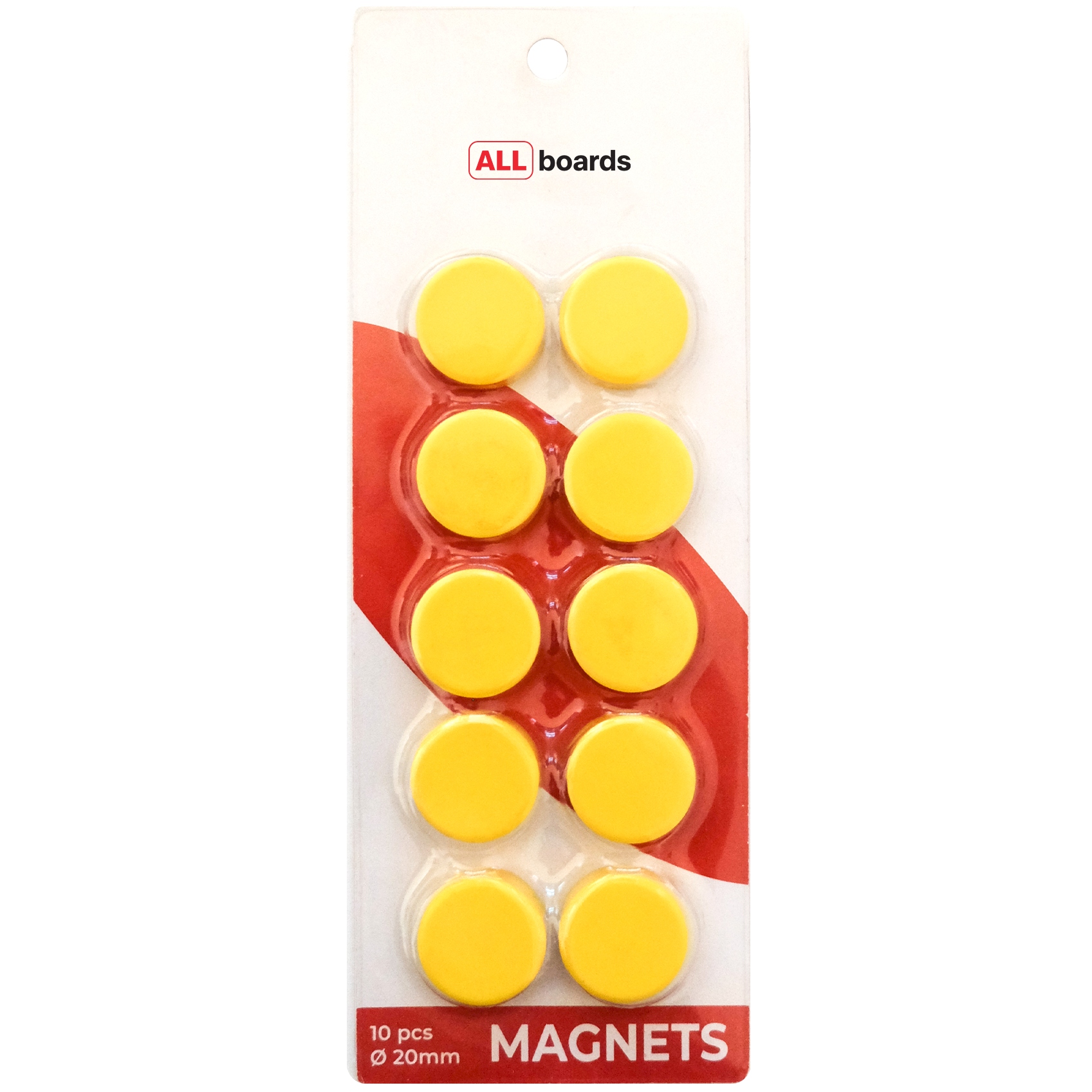 

Magnesy do tablic 20 mm 10 szt Żółte