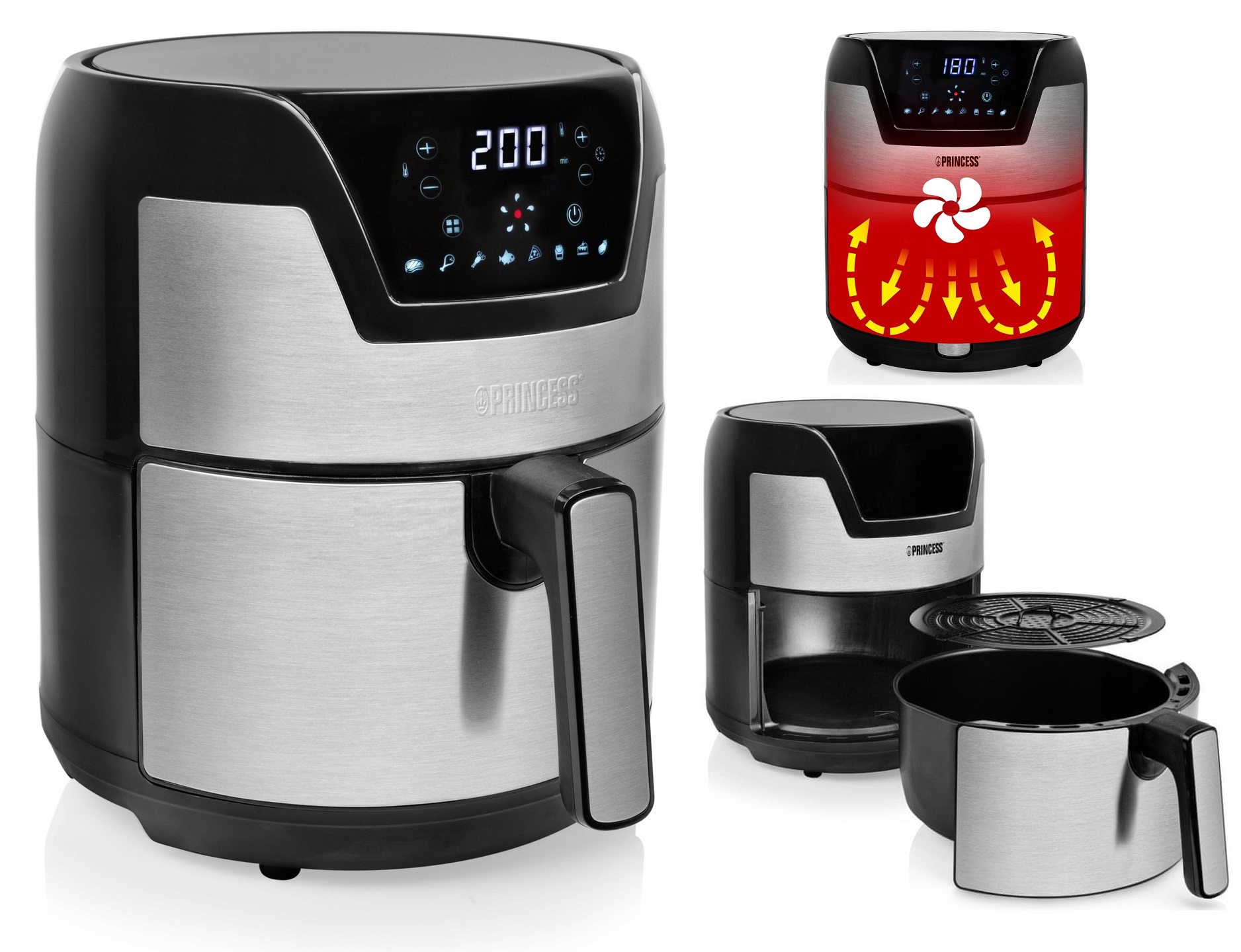 Supermoderní Digitální Fritéza bez tuku Airfryer 4,5L Programy