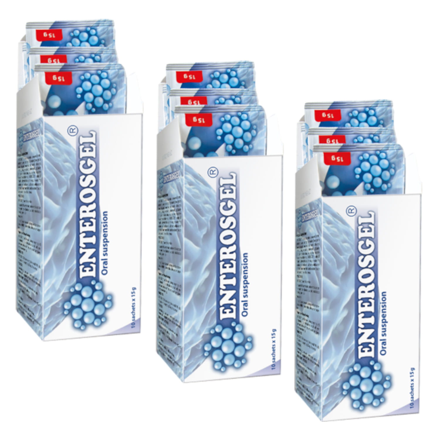 Enterosgel w saszetkach 10x15g Detoksykacja detox x3