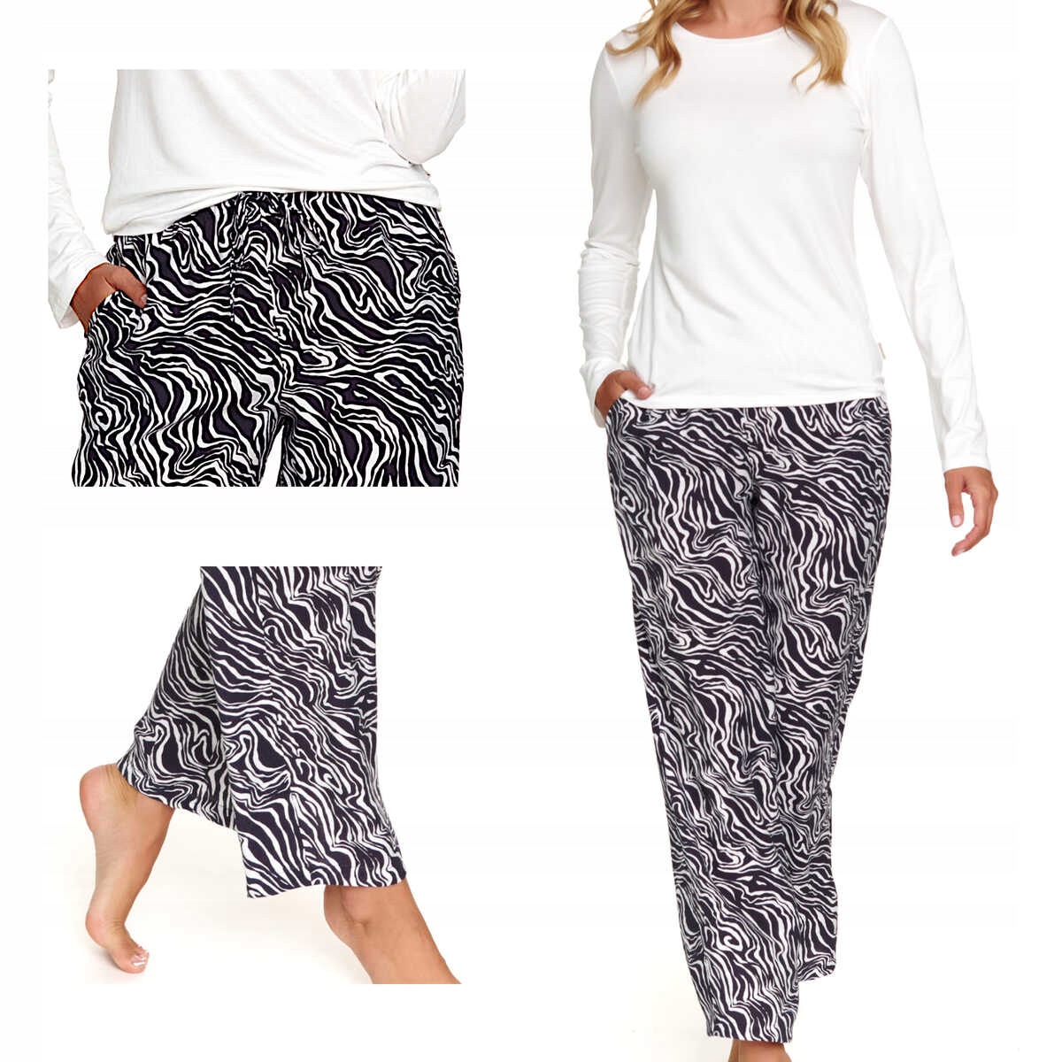 Doctor Nap Dámské pyžamo z viskózy s dlouhým rukávem Pm 7166 miami grey XL