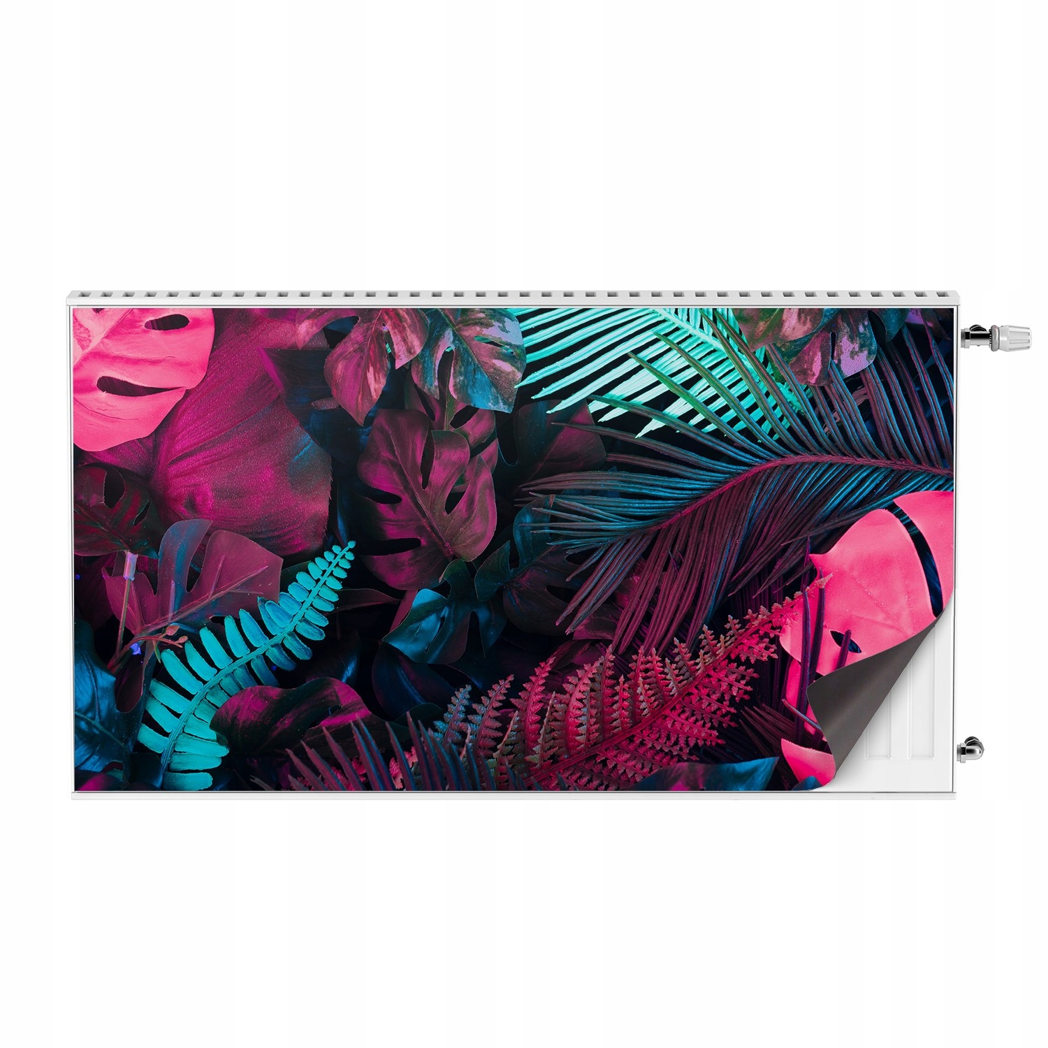 Do obývacího pokoje maskovací kryt na radiátor Listy exotika