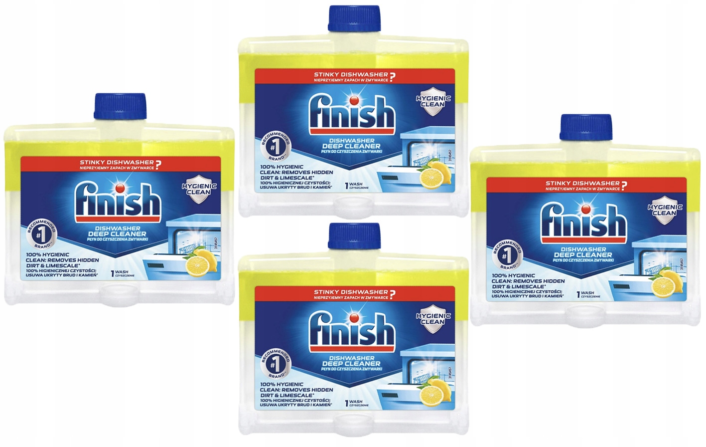 Levně Finish Čistič myček citron 250 ml x4