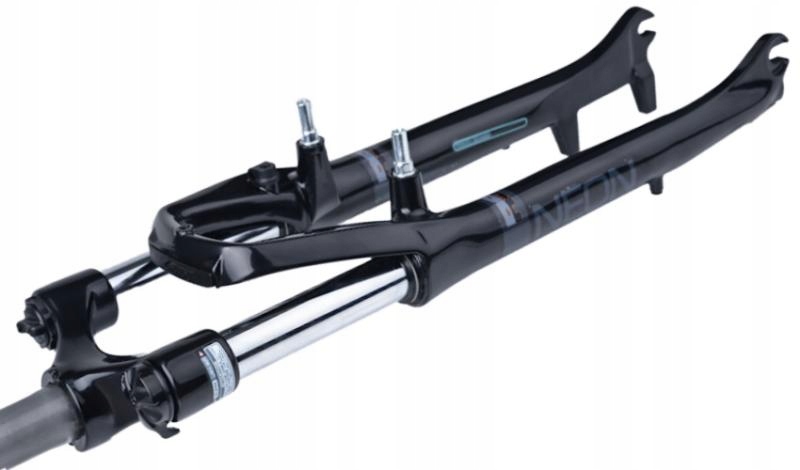 Widelec Amortyzator 28 Rst 1 1/8 Neon ML Blokada V-brake Tarcza Czarny