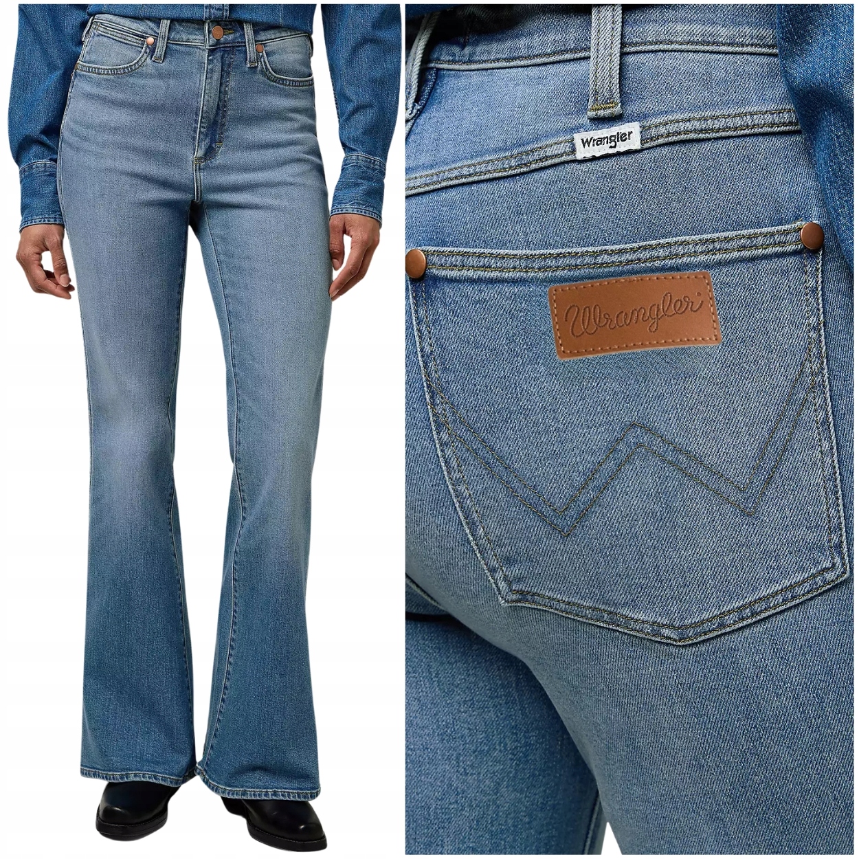 Wrangler Montana Constellation dámské džínové kalhoty se zvony W32 L34