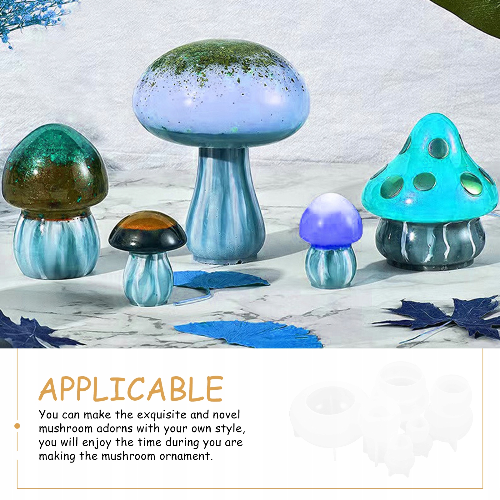 RZEMIOSŁO Z GRZYBÓW RÓŻNE ROZMIARY FORMY 4 ZESTAWY Marka Inny