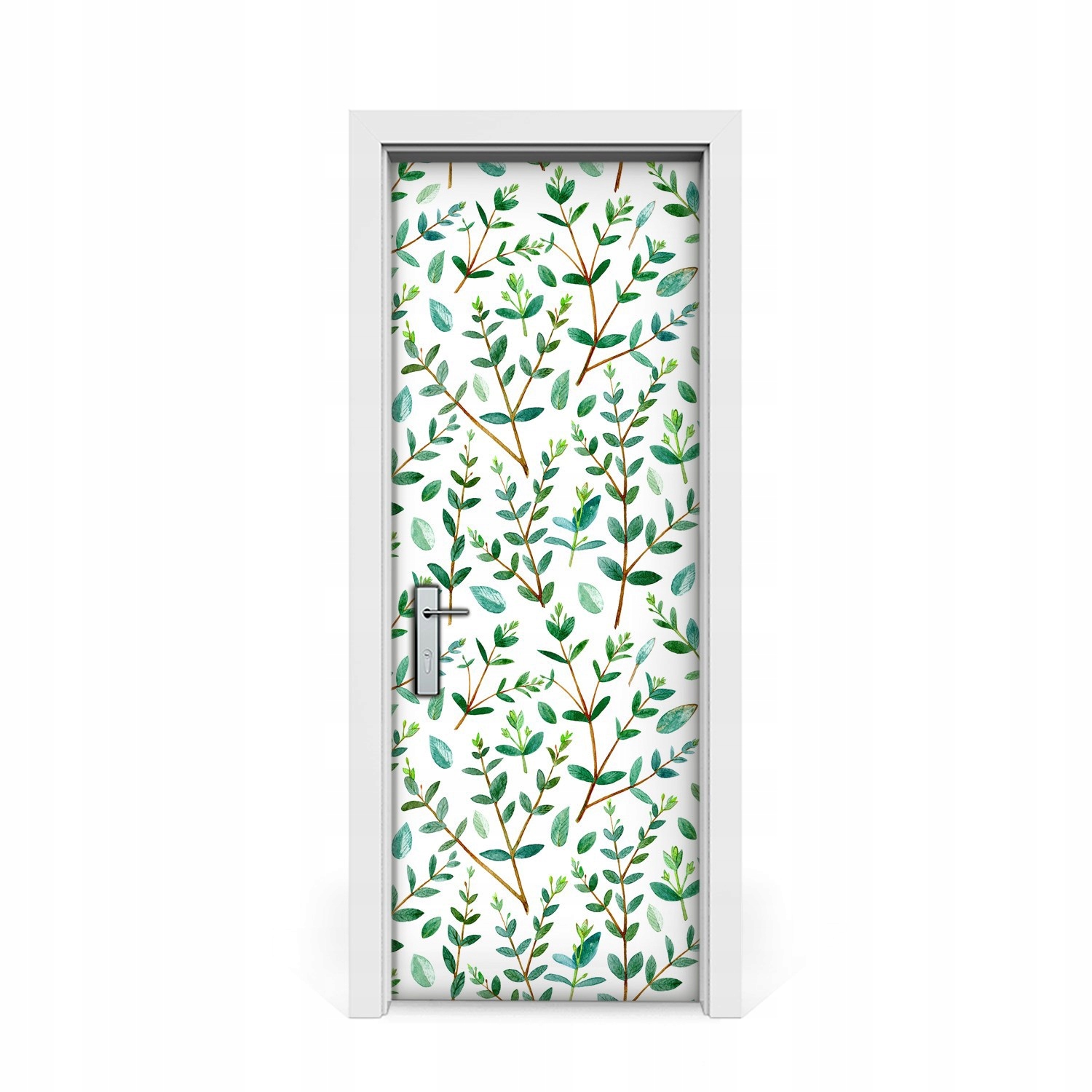

Naklejka na drzwi okleina Zielone gałązki 75x205