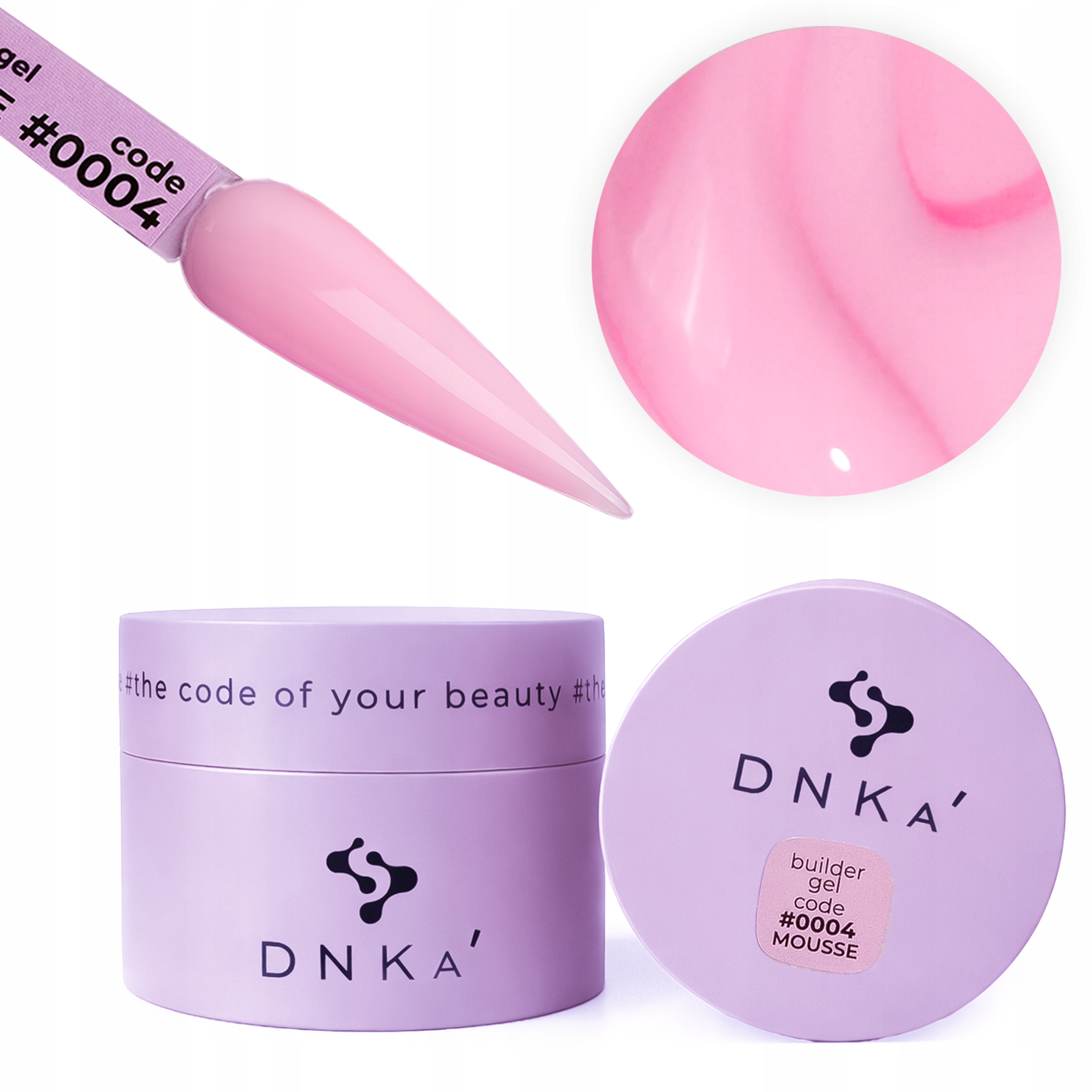 Dnka Builder Gel Mousse Uv/led Stavební Gel Pro Modelování #0004 30ML