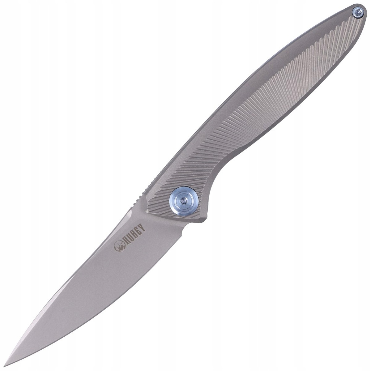 Nóż składany Kubey Pike KB2103A, Gray Titanium, Sandblasted Cpm 20CV