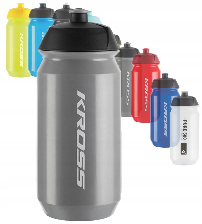 BIDON Kross Pure 500 ml z UCHWYTEM ROWEROWYM Grid Model T4CKZBI0082WH