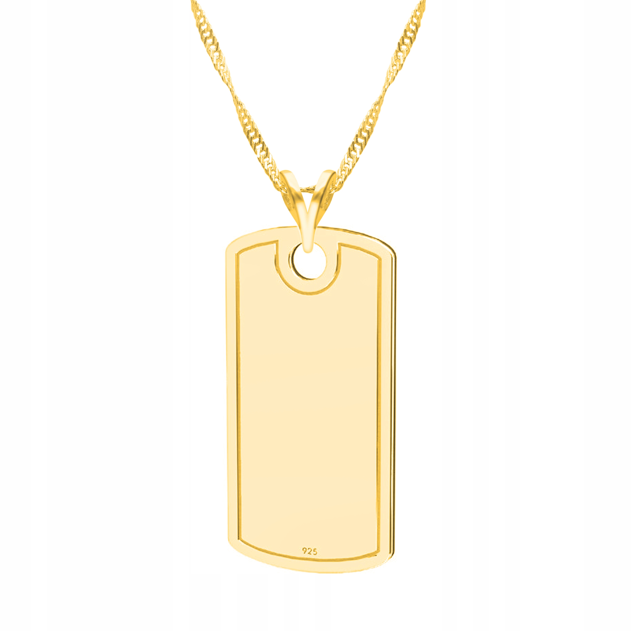Řetízek zlatý náhrdelník 925 Vojenská Známka
