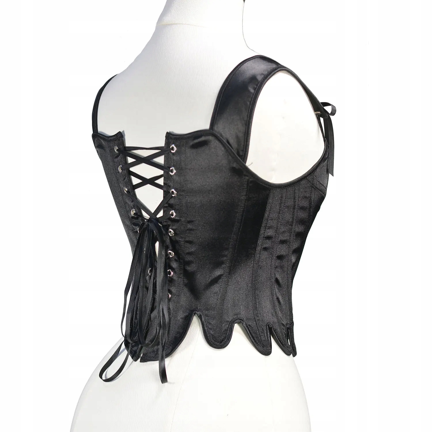 Petal Hem with Fishbone Straps At The Back Tight F Wzór dominujący orientalny