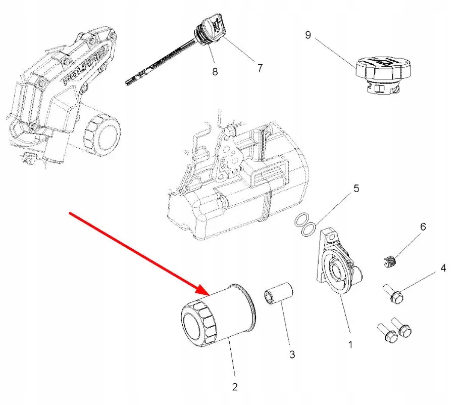 Polaris 2540086 Filtr oleju silnika Ace Producent Polaris