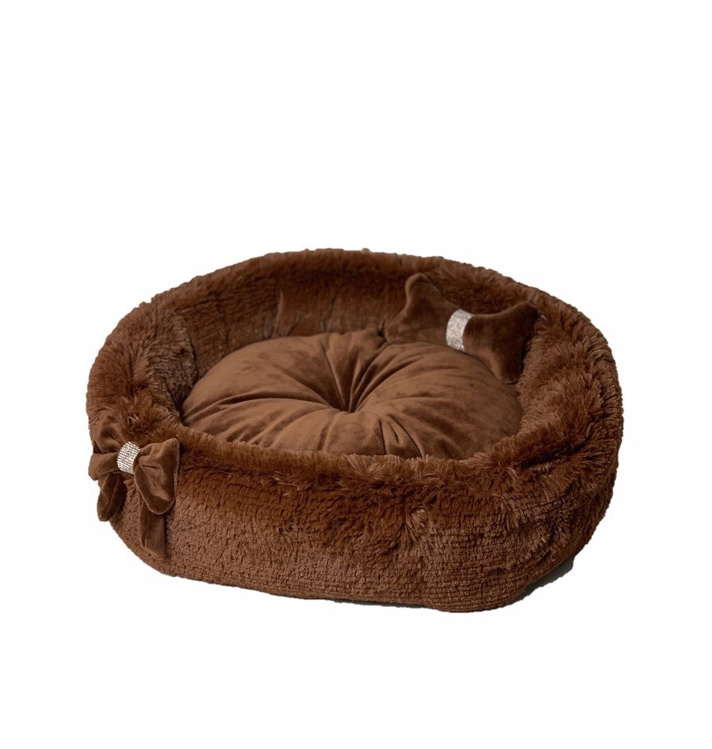 Levně Go Gift Mašlička čokoláda XL pelíšek pro zvířata 65 x 60 x 18 cm