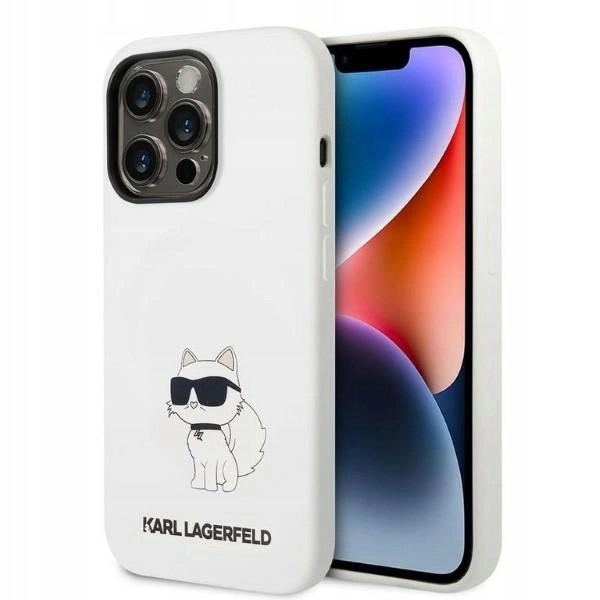 Etui Karl Lagerfeld Silicone Choupette na iPhone 14 Pro Max białe